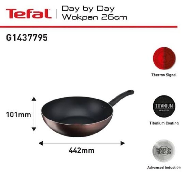 Tefal day by day wok pan 26cm C