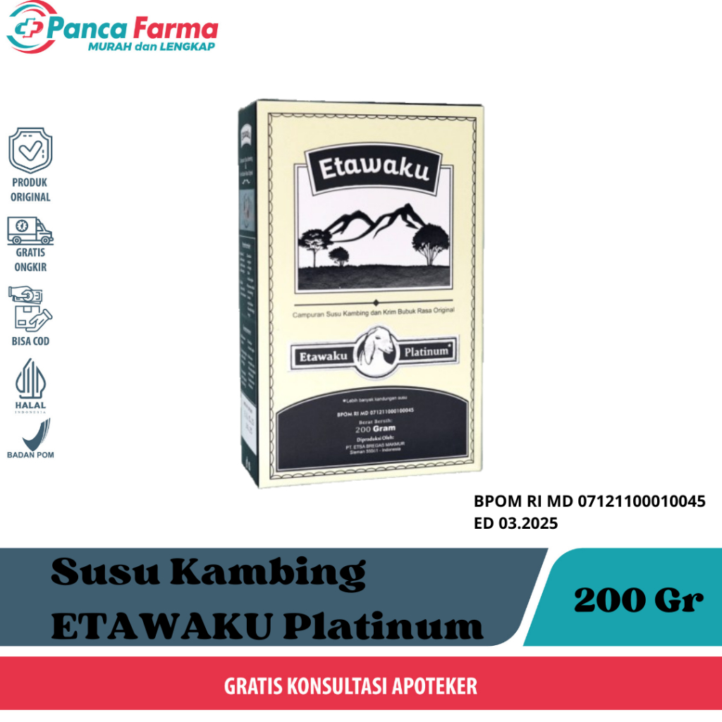 

ETAWAKU Platinum | Susu Kambing Murni Plus Cream Nabati 200 g