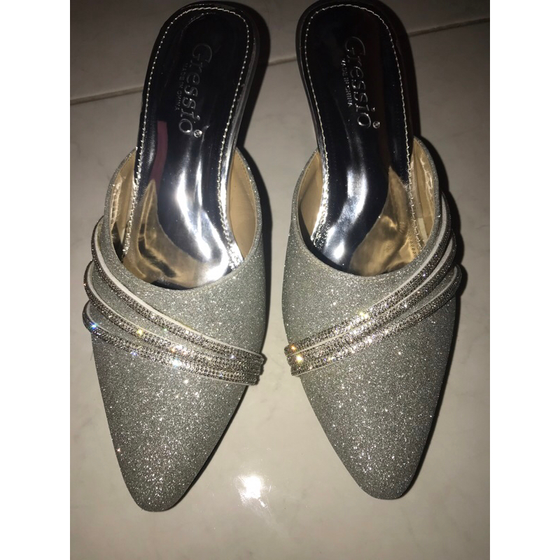 Heels silver Preloved (bisa nego)