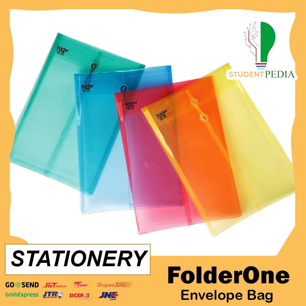 

Envelope Bag Transparan Folder One EBO 100F / Map Tali Transparan / Map Kancing Transparan