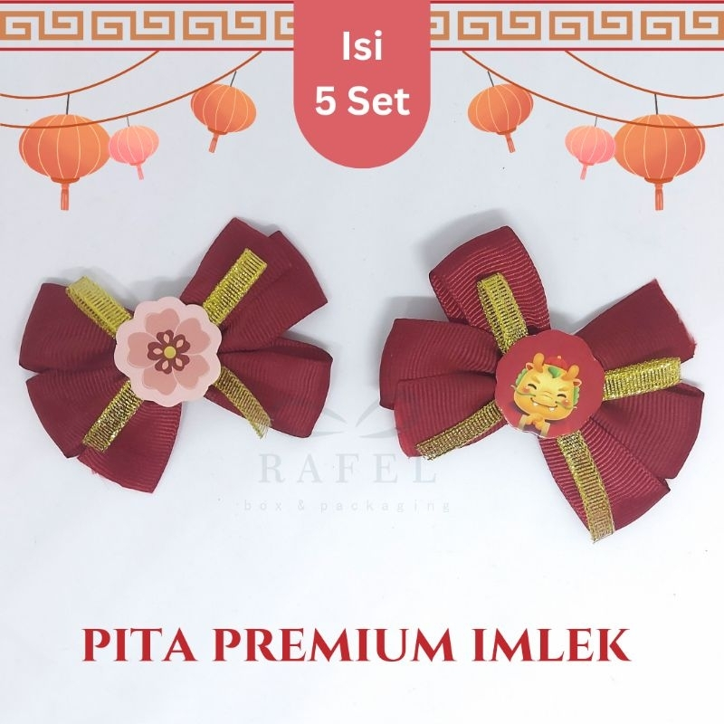 

5 Pcs Pita Jadi Premium Imlek Siap Pakai Dragon Chinese New Year