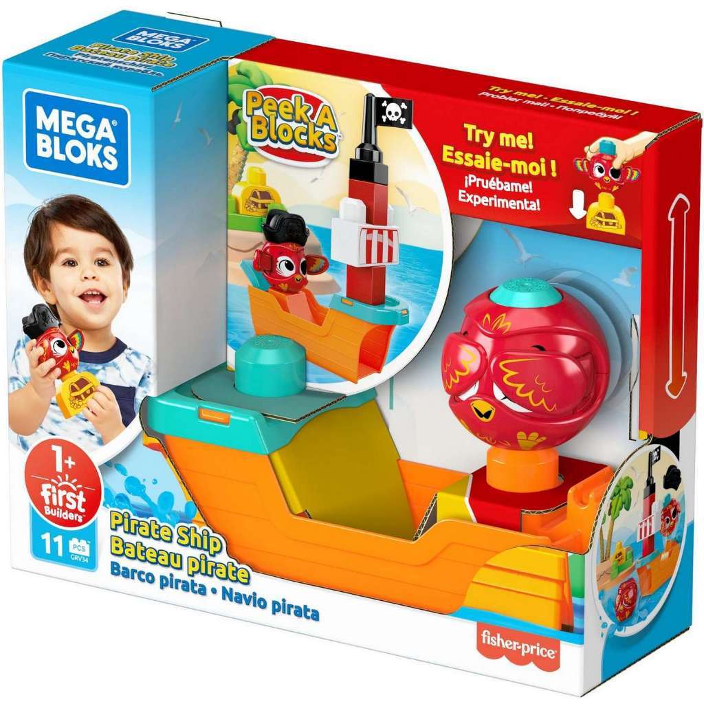 Fisher Price Megabloks Peek A Block Pirate Ship (GRV34)