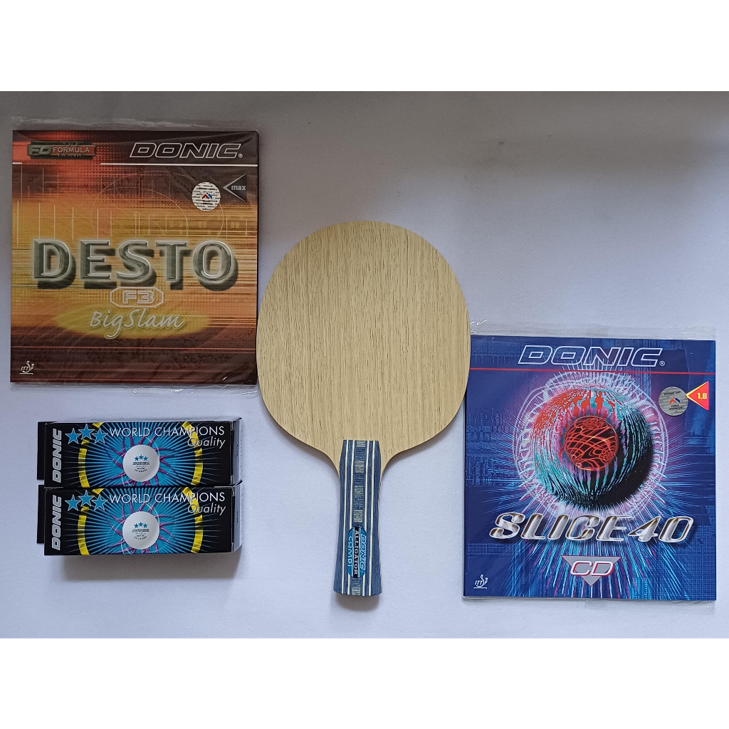 Bet Bertahan Donic lengkap karet Donic 2 sisi set