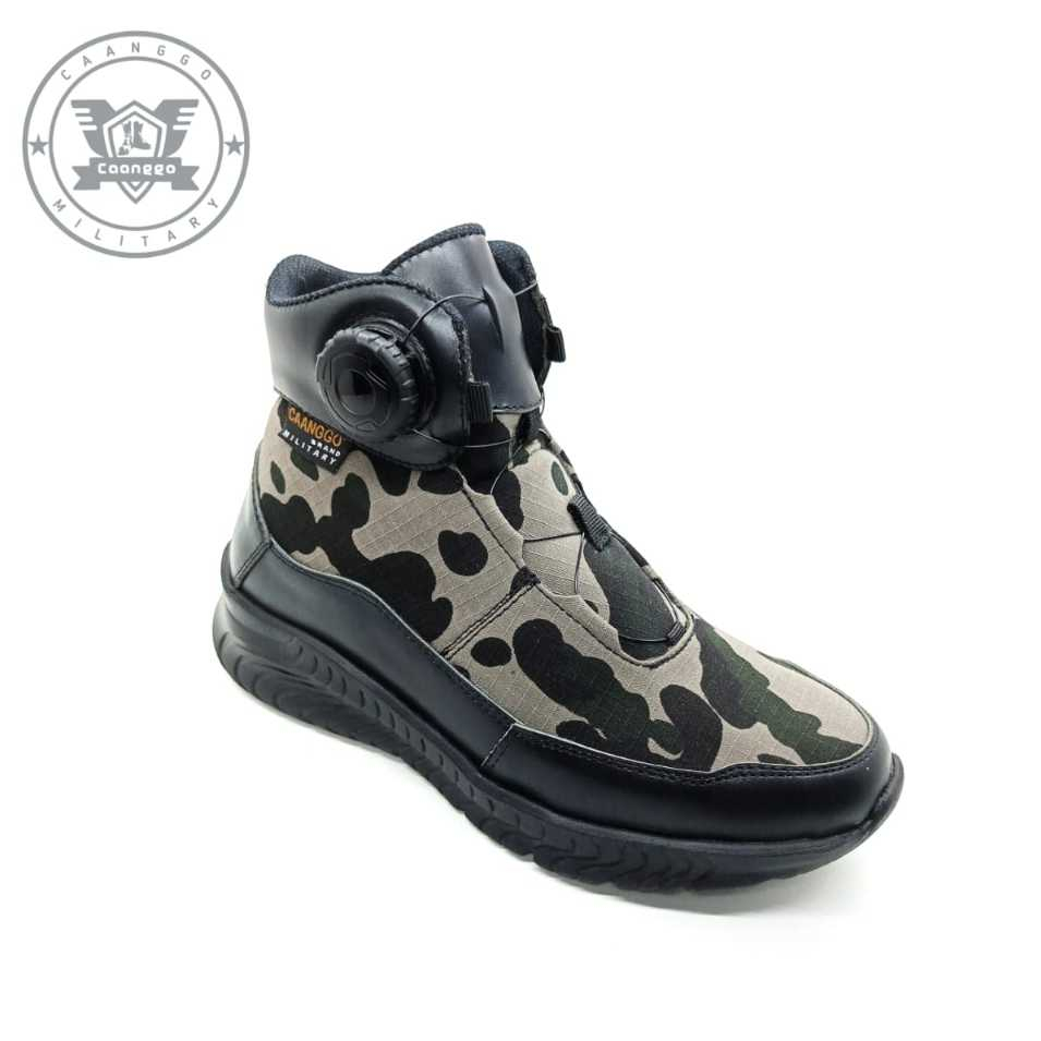 sepatu pdl tactical pendek motif loreng tali putar original caanggo