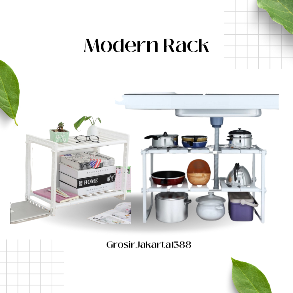 Rak Susun Rak Plastik Susun Serbaguna / Rak Susun Serbaguna Rak Dapur Rak Panci 2 Tingkat