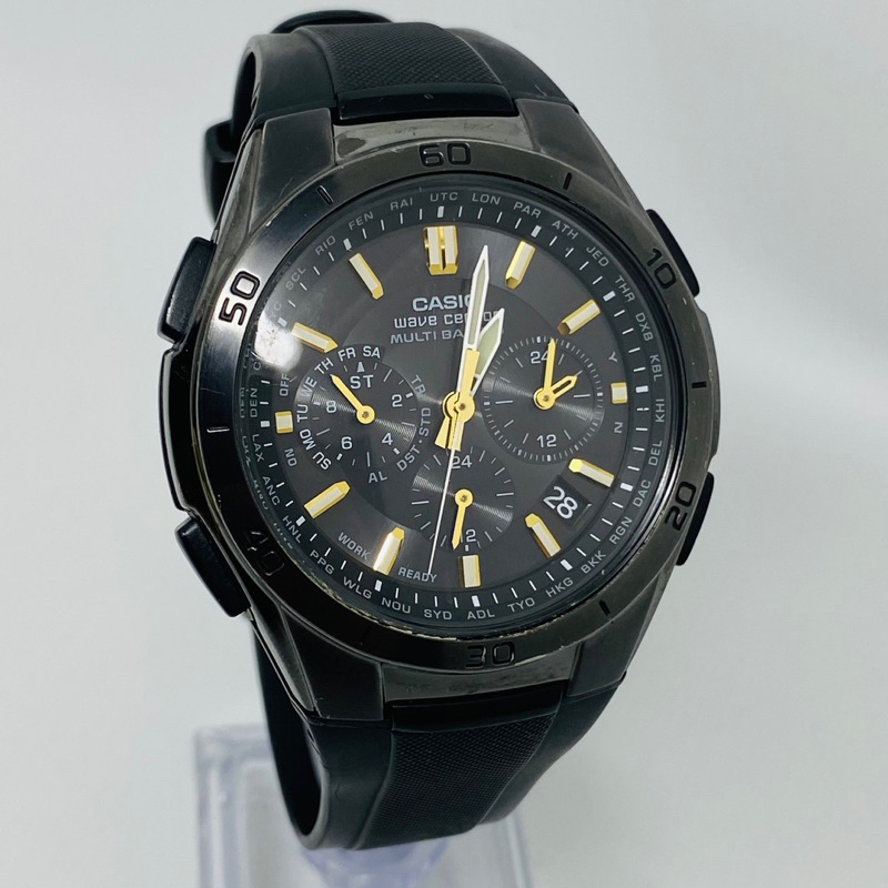 Casio Wave Ceptor WVQ-M410 Chronograph Black Dial