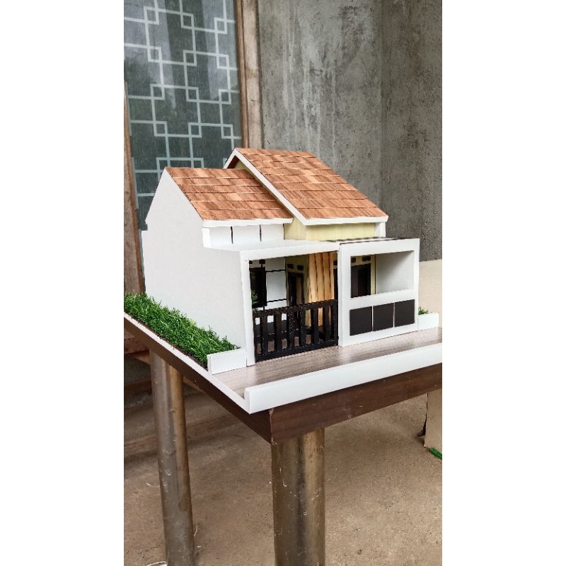 MINIATUR RUMAH,MINIATUR MINIMALIS KAYU