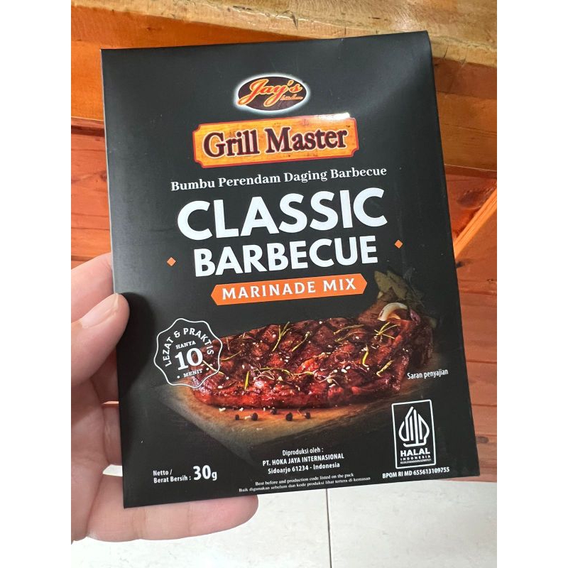 

Jays Kitchen Grill Master Marinade Mix Classic Barbecue Halal