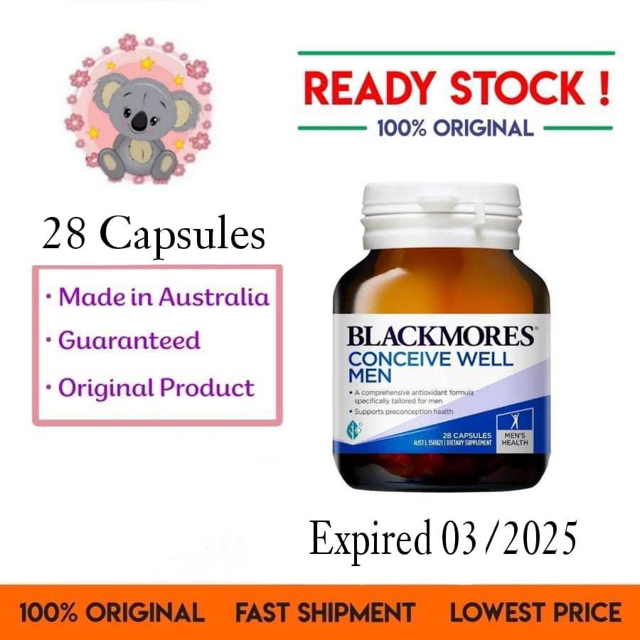 ORIGINAL Blackmores conceive well men vitamin pria nutrisi sperma (30 CAPSULES)