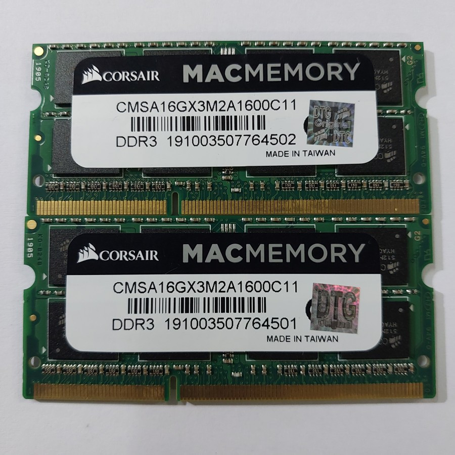 Ram memory sodimm ddr3L 16gb 1600 12800 KIT (8gbx2) corsair mac memory CMSA16GX3M2A1600C11