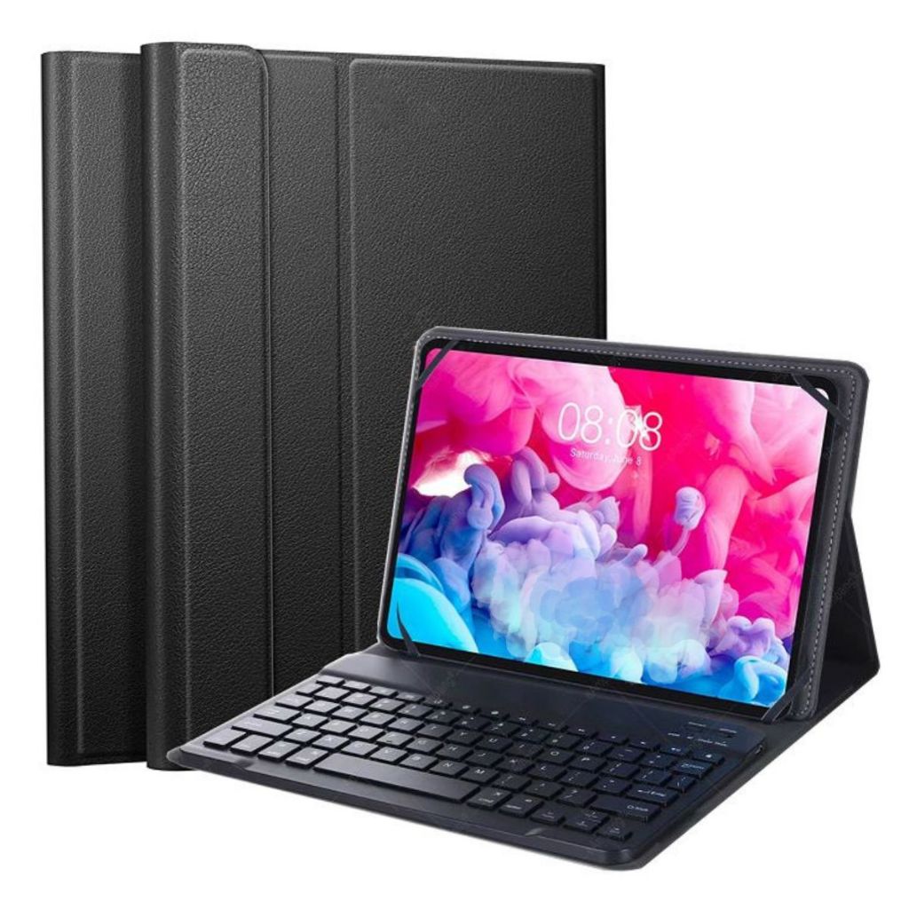 Sarung Tablet Universal Ukuran 9 - 10 inch Ada Paket Plus Keyboard Touchpad Leather Case Wireless Bl