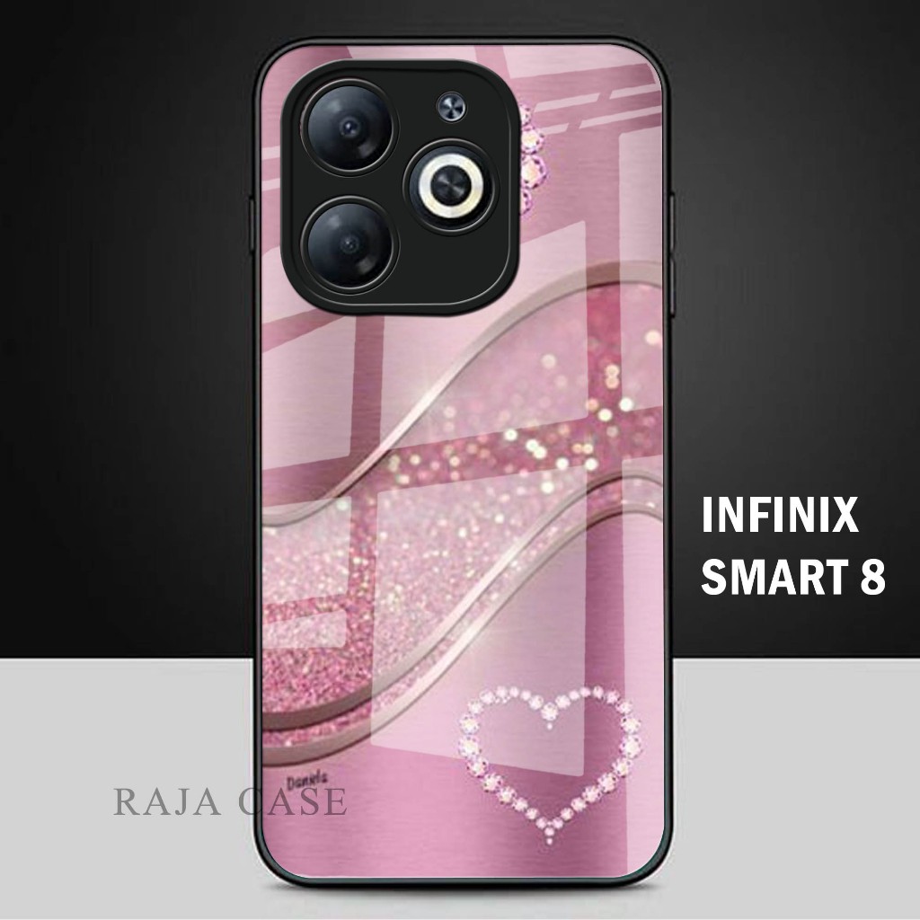 Softcase Kaca INFINIX SMART 8 - casing handphone - INFINIX SMART 8  -S112-