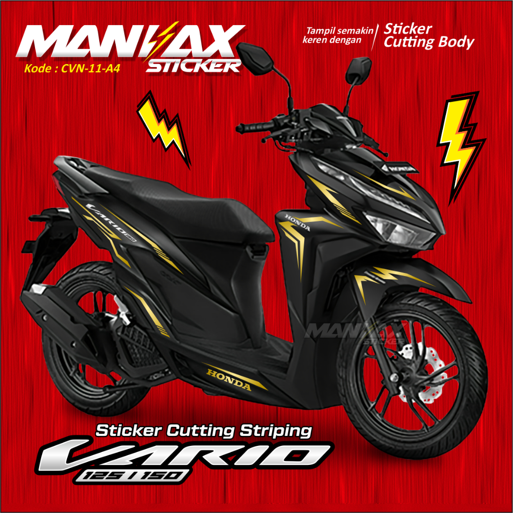 Stiker Vario 150 GOLD - Cutting Sticker Motor All New Vario 125 150 GOLD - Striping Vario - KODE CVN