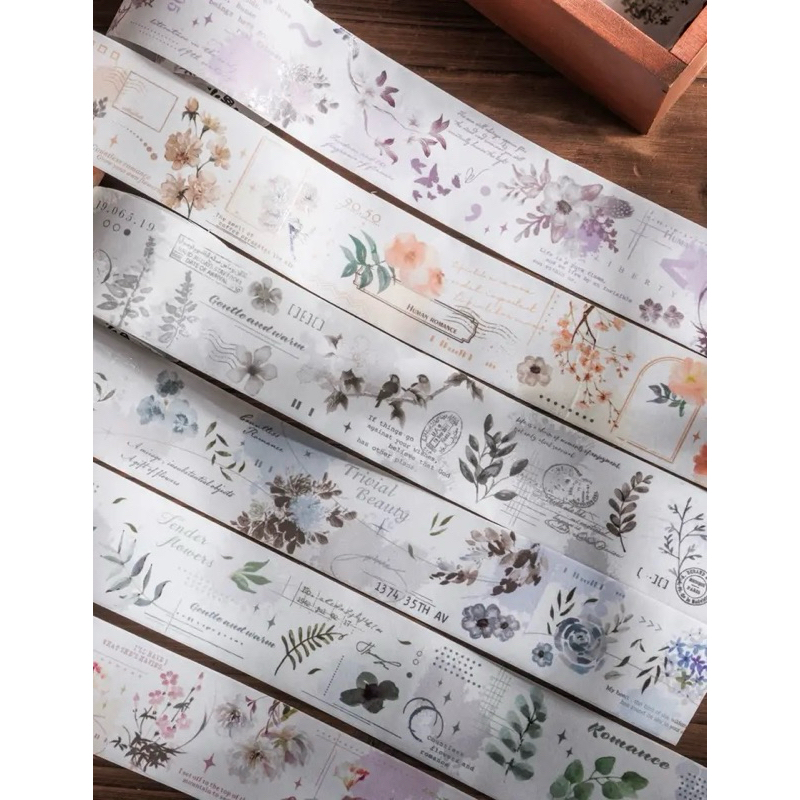 

1 roll light flower washi tape