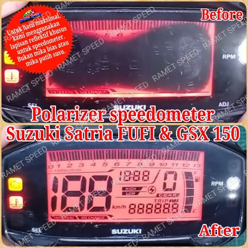 Polarizer speedometer Suzuki Satria FU FI dan Suzuki GSX polaris speedometer suzuki satria fufi suzu