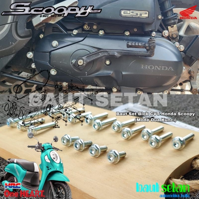 Baut blok Cvt Honda Scoopy 2015-2020 Series dua kunci