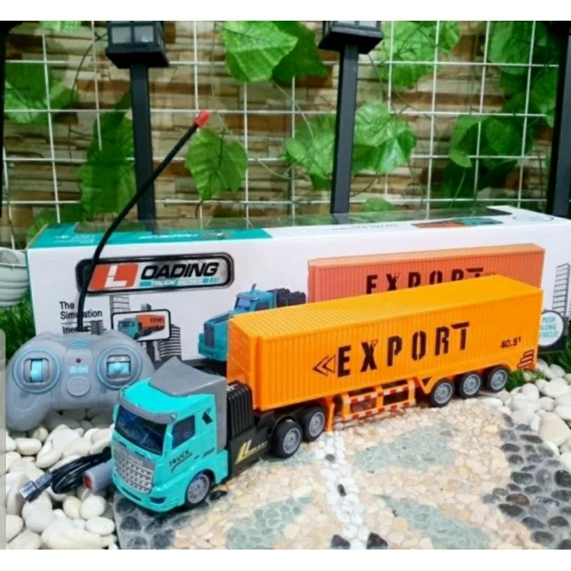 MAINAN RC TRUCK KONTAINER PANJANG BATERAI CHARGE - MAINAN TRUK FUSO RC - MAINAN KADO
