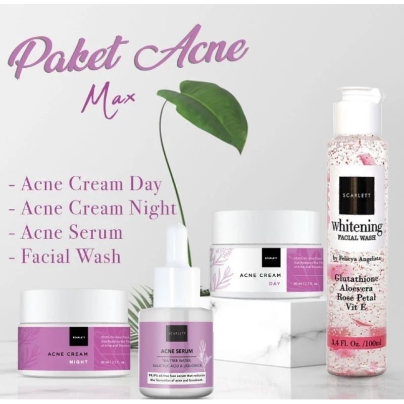 Paket wajah Acne Scarlett Whitening