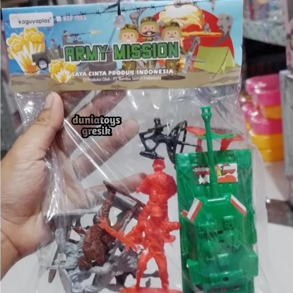 Mainan Patung Tentara Plastik Isi 9 Pcs Mainan Jadul Anak KGP 1945 | Mainan Anak Miniatur Tentara Pe