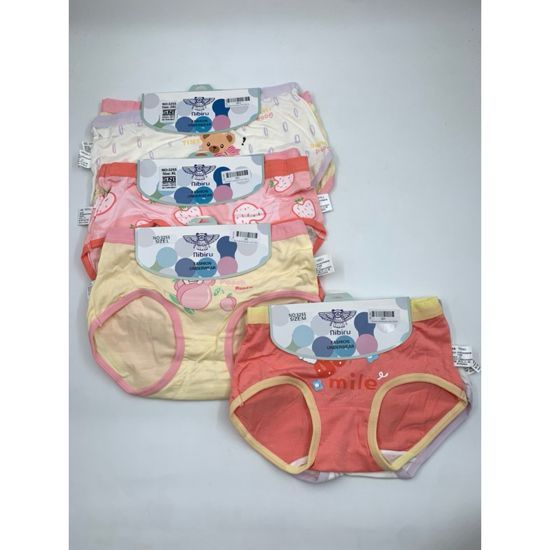 Nibiru Celana Dalam Dan Boxer Anak Perempuan / CD Anak Perempuan Isi 2 Pcs / M L XL XXL