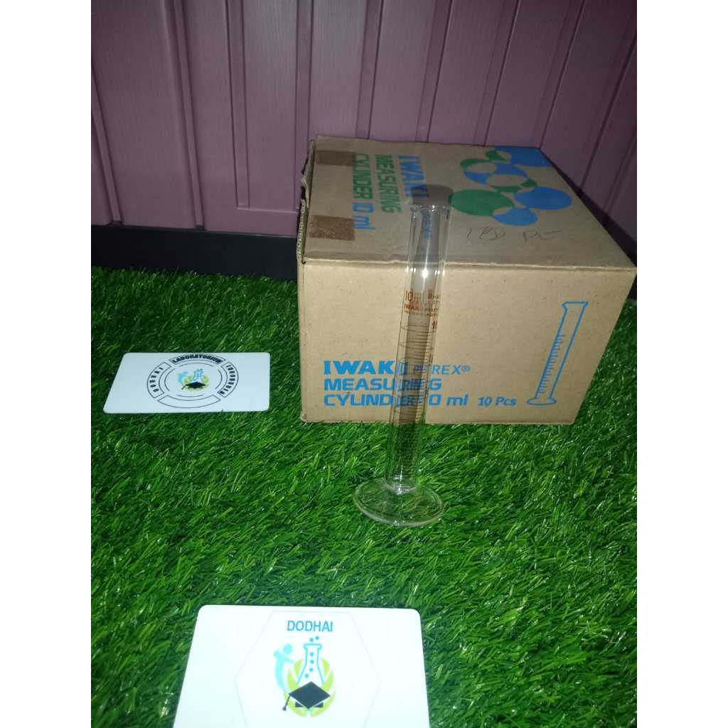 Gelas Ukur 10 ml Iwaki, measuring cylinder 10ml, Gelas Takar