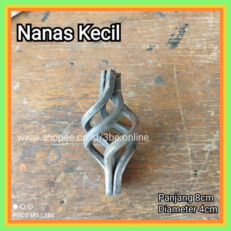 basket nanas kecil aksesoris ornamen hiasan pagar pintu besi tralis kanopi balkon tangga rumah