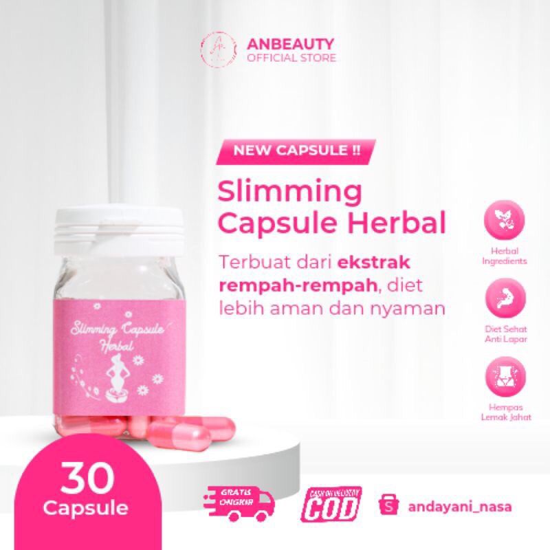 30 Kapsul SLIMMING CAPSULE HERBAL SCH Pink Pelangsing Ampuh