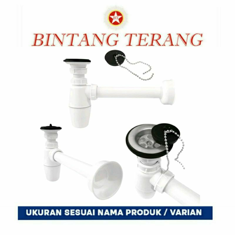 Sifon Wastafel 11/4" / Avur Wastafel / Sifon Botol ABS Plastik