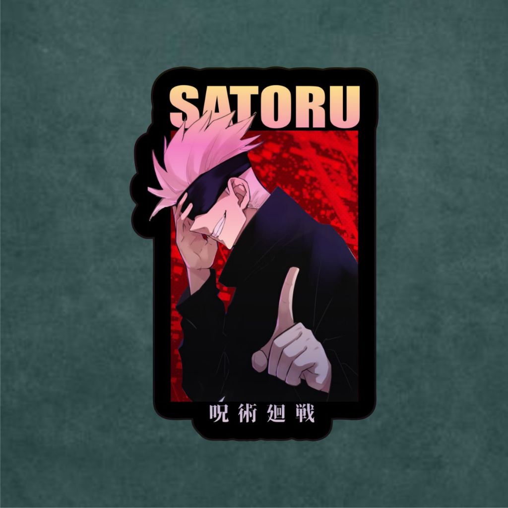 

Stiker Anime Hologram Satoru Gojo Jujutsu Case Hp dan Laptop 7 Cm