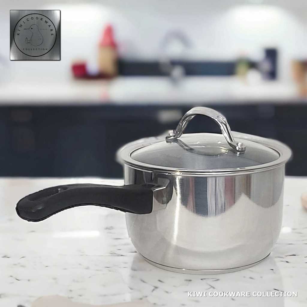Sauce Pan 18cm Panci Susu Stainless Steel Brand Tivoli Stainless Premium Tebal LovelynaStore KiwiCoo