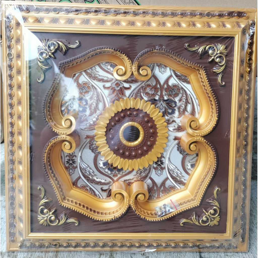 ORNAMEN LAMPU PLAFON ARTISTIK PVC 60CM*60CM / Ornamen Lampu Artistik Plafon Gypsum Panel Minimalis
