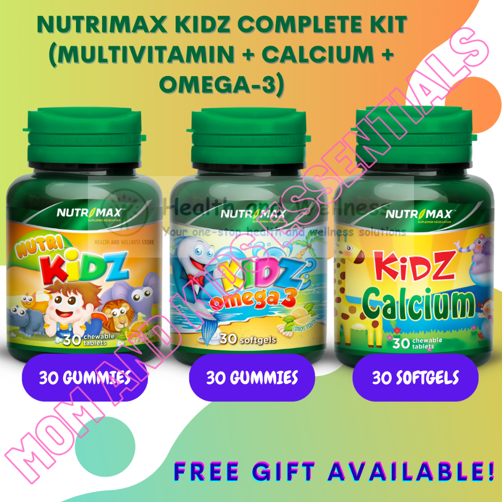 NUTRIMAX KIDZ KIT NUTRI KIDZ MULTIVITAMIN KIDZ CALCIUM KIDZ OMEGA-3