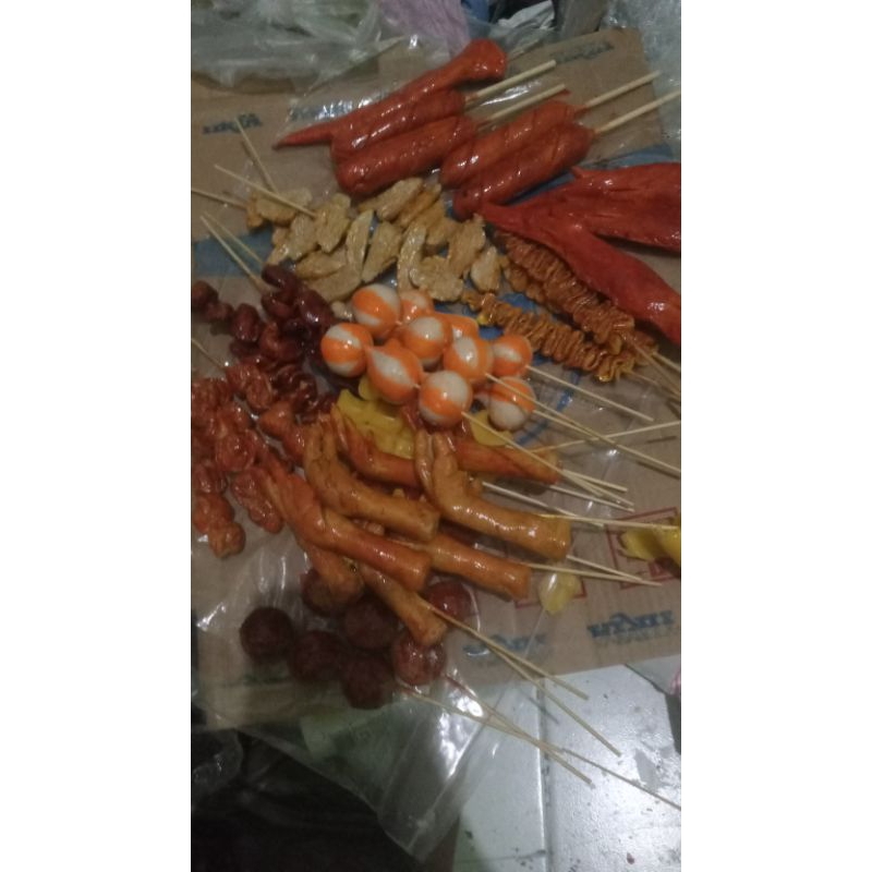 replika sate angkringan, fake food