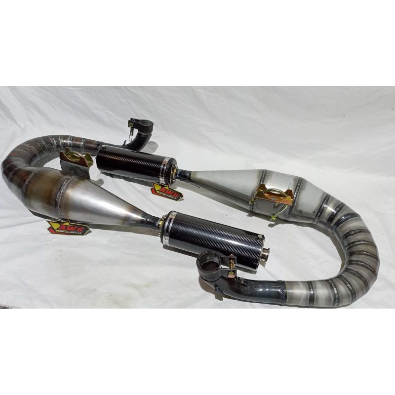Knalpot Racing Vespa Buang Kiri AWS