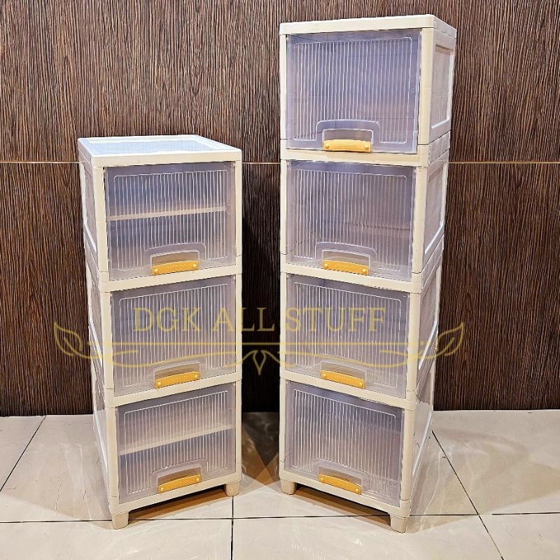 Lemari Laci Kabinet Container Kontainer Rak Kotak Penyimpanan Susun Tumpuk Satu 1 Baris Pintu Pakaia