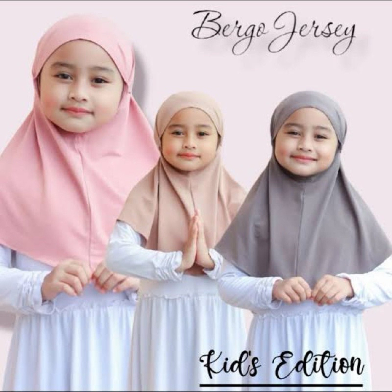 Bergo Anak Jersey // Bergo Maryam Anak Bahan Jersey // Hijab Instan Bergo Anak Jersey // Khimar Inst