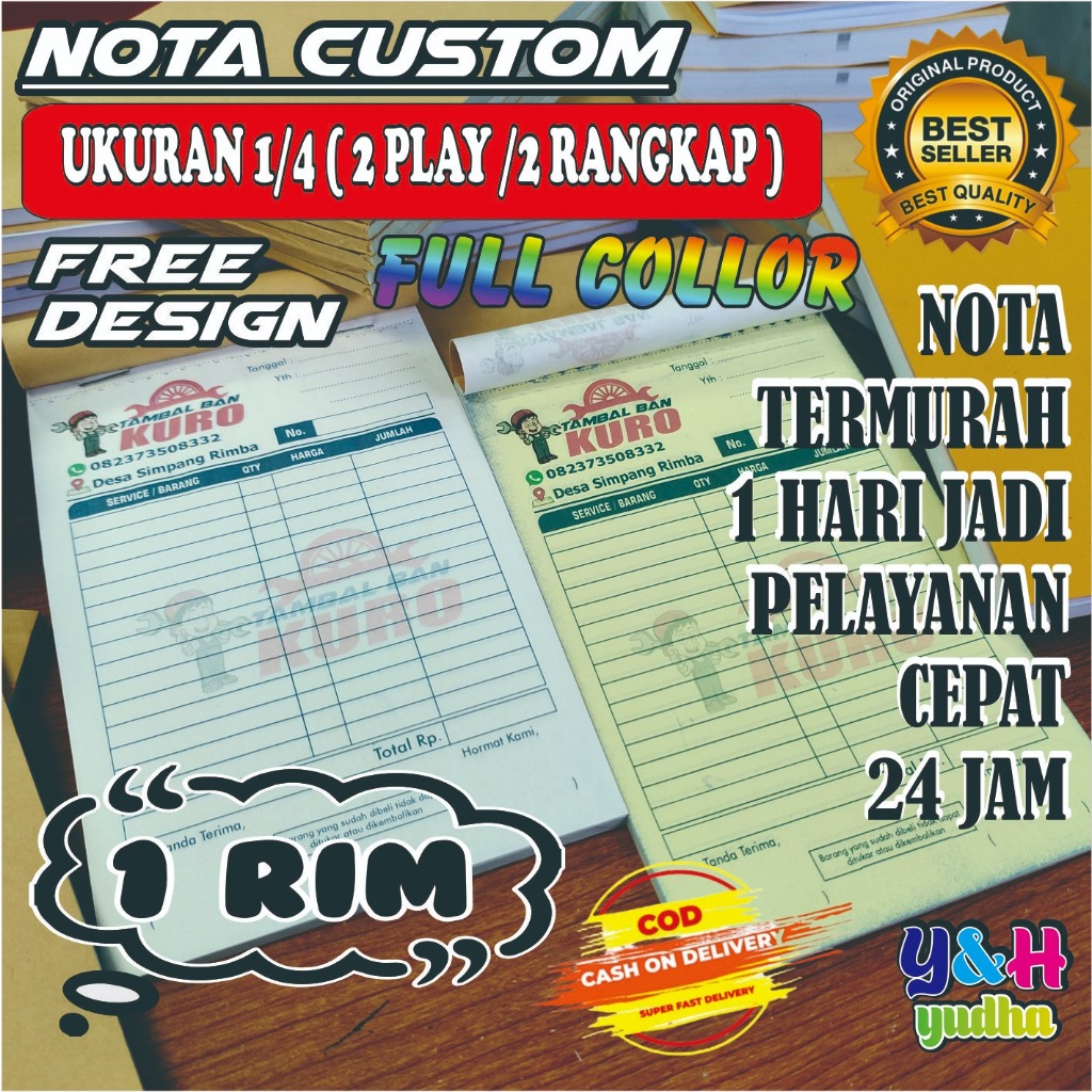 

Nota 1 Rim Gratis Desain Gratis Logo Bebas Nama Sendiri Y&H Yudha Grafika