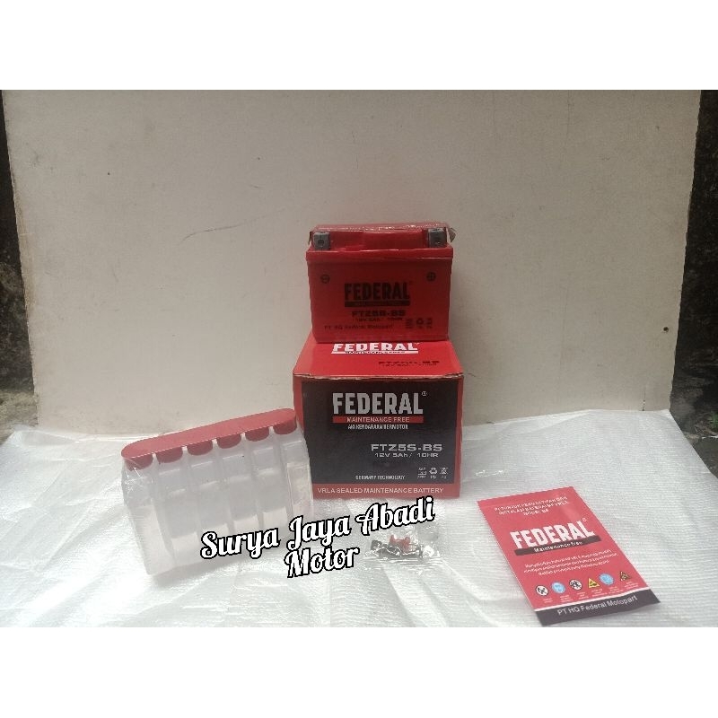 Aki Kering FTZ5S Honda Beat Mio Vario Federal