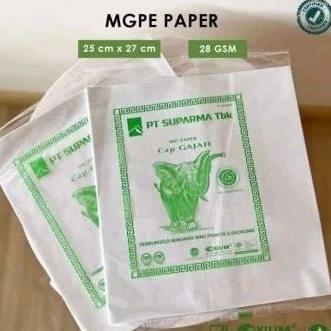 KERTAS NASI ISI 100LEMBAR, KERTAS NASI KFC MCD UK 25X27CM