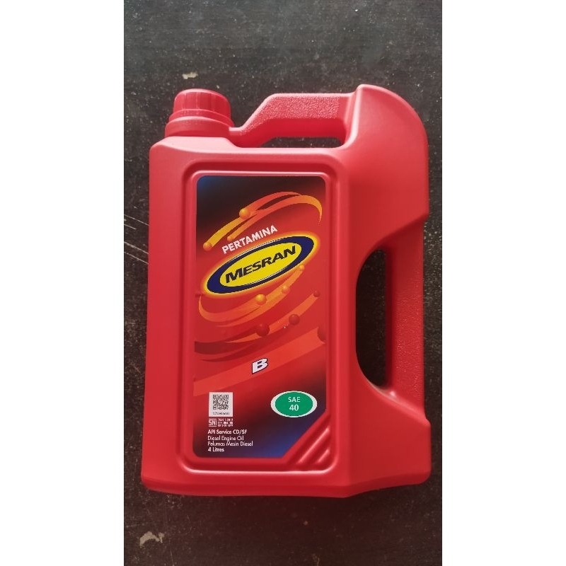 Oli Mesran B SAE 40 Galon 4 Liter For Diesel
