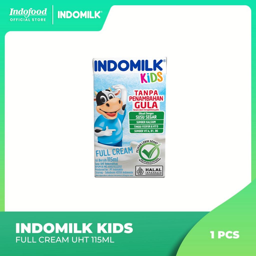 

Indomilk Kids Full Cream UHT 115mL