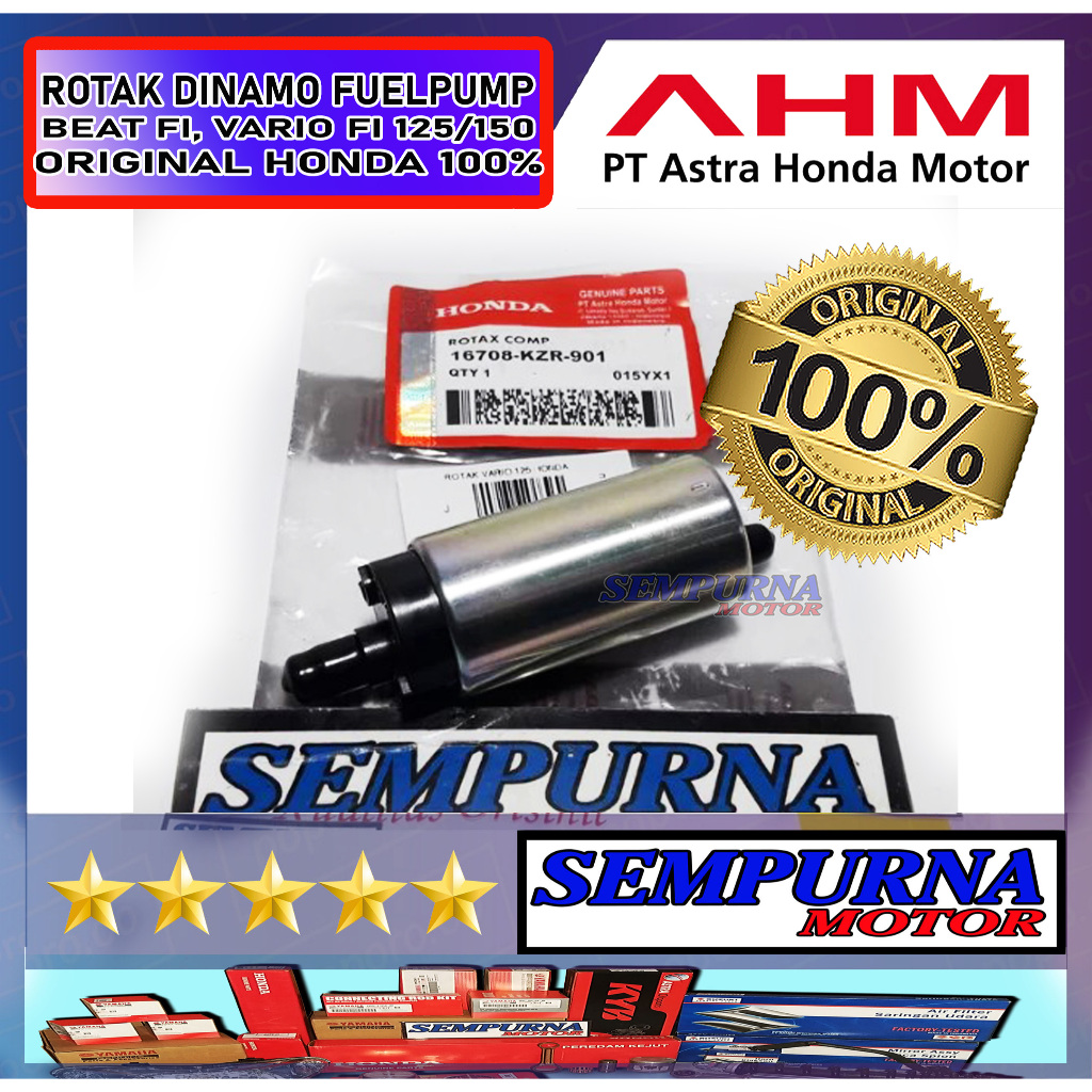 16708-KZR-901 Rotak Dinamo Fuel Pump Honda Beat fi Vario 125 Vario 150 Scoopy Spacy 100% Original Ho