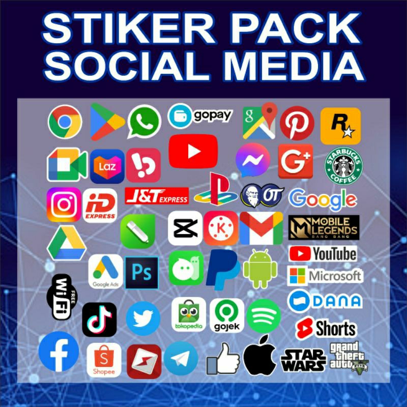 

STIKER BRAND SOCIAL MEDIA PRINT CUTTING