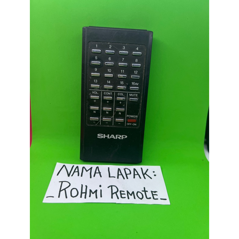 REMOTE REMOT TV SHARP TABUNG TIPE LAMA ORIGINAL