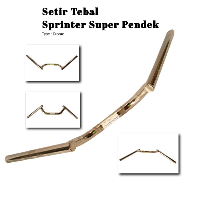 Stang Stir Tebal Super Pendek Crome Herex Jepit model PNP Universal