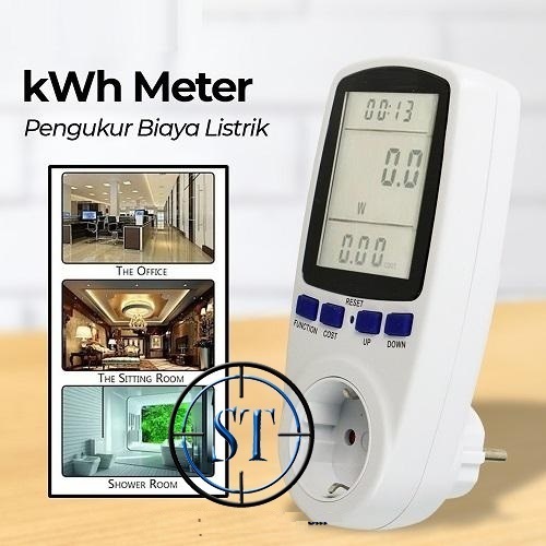 KWH Power Meter Digital Watt Meter AC Digital Volt Meter Voltmeter KWH Alat Ukur Konsumsi Tagihan Bi