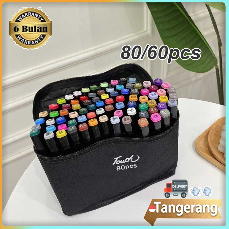 

Stabilo Spidol Touch Sketsa Spidol 60/80 Warna Art Markers Set 2 Sisi Kepala Double Head