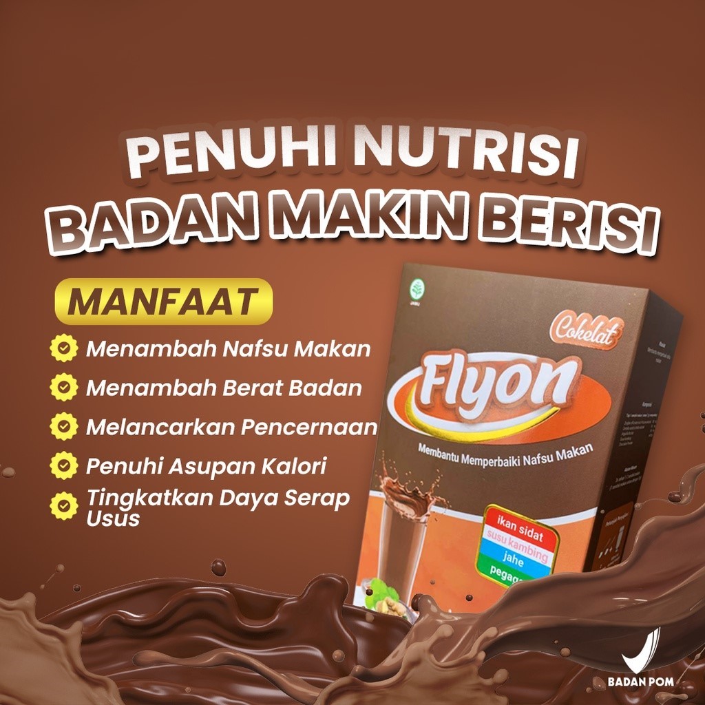 

2 Box Susu Flyon COKLAT Susu Penggemuk Badan Dan Penambah Nafsu Makan Original - Distributor Resmi Subang