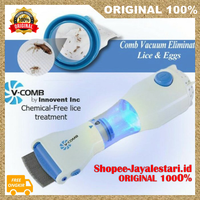 Sisir Kutu Elektrik VComb Penghilang Kutu Rambut ASLI 100%