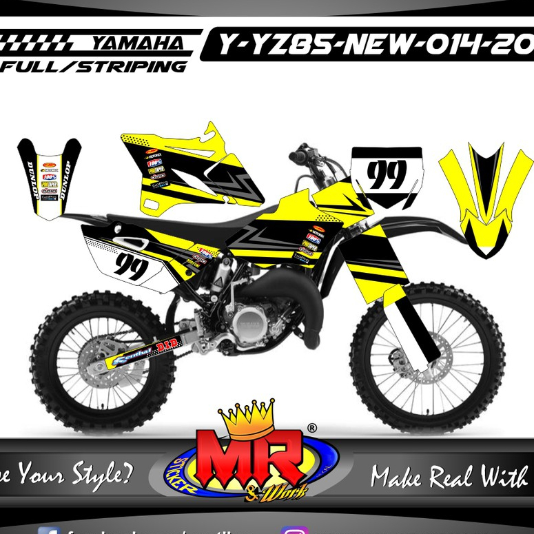 Jual Decal Stiker Variasi Motor Yamaha YZ 85 New Tracker Cover Body